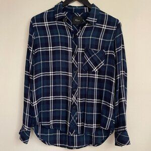 Rails Hunter Spruce Plaid Button Down Shirt, Size Small